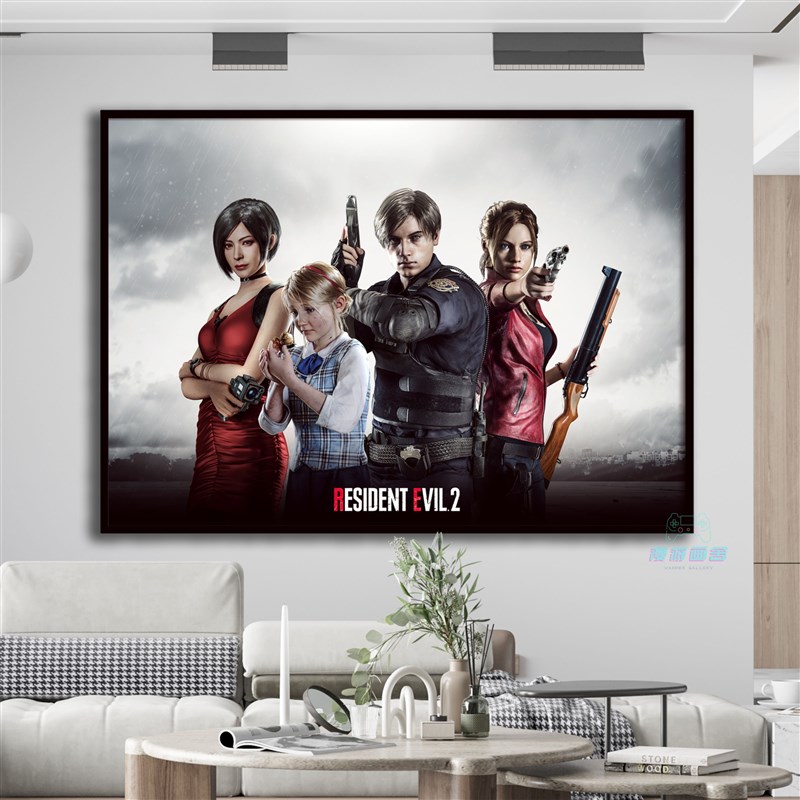 生化危机游戏装饰画挂画主机游戏电竞房客厅卧室书房玄关电玩定制
