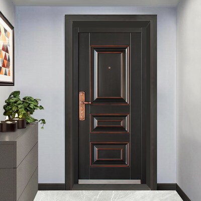 防盗门带通风气农村室外子母对门大门进户单门