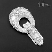 档水貂貂皮裘皮皮草大衣水钻夹子鸭嘴扣钻扣扣子对扣装 饰领扣