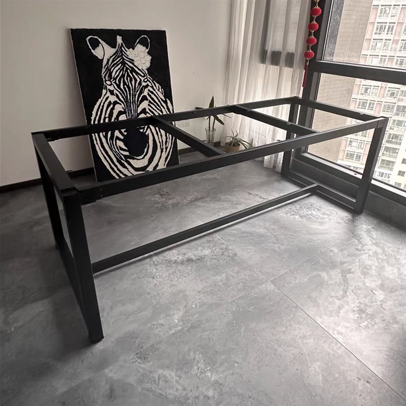 加厚铁艺桌子腿支架电脑桌会议办公桌餐桌腿架子钢架茶几脚桌子腿