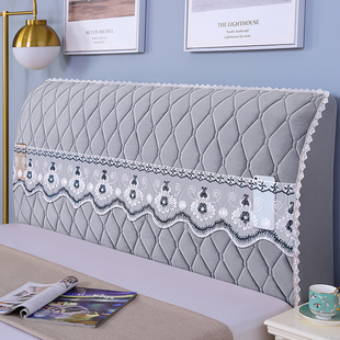 222新款 绒床头罩加厚夹棉全包软包皮床头靠背防尘罩盖布保护