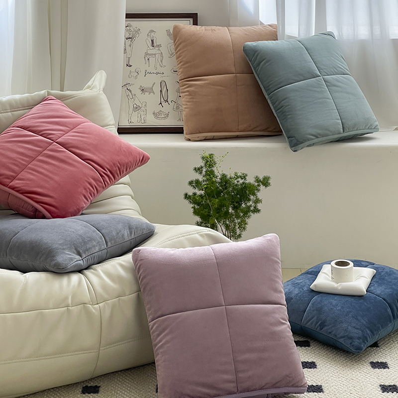 纯色两用抱枕被全棉二合一汽车载靠垫公司沙发午睡可折叠四季毛毯