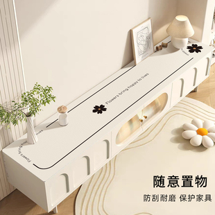 电视柜垫桌垫可裁剪餐边柜酒柜长条垫玄关L台面保护垫防水茶几桌