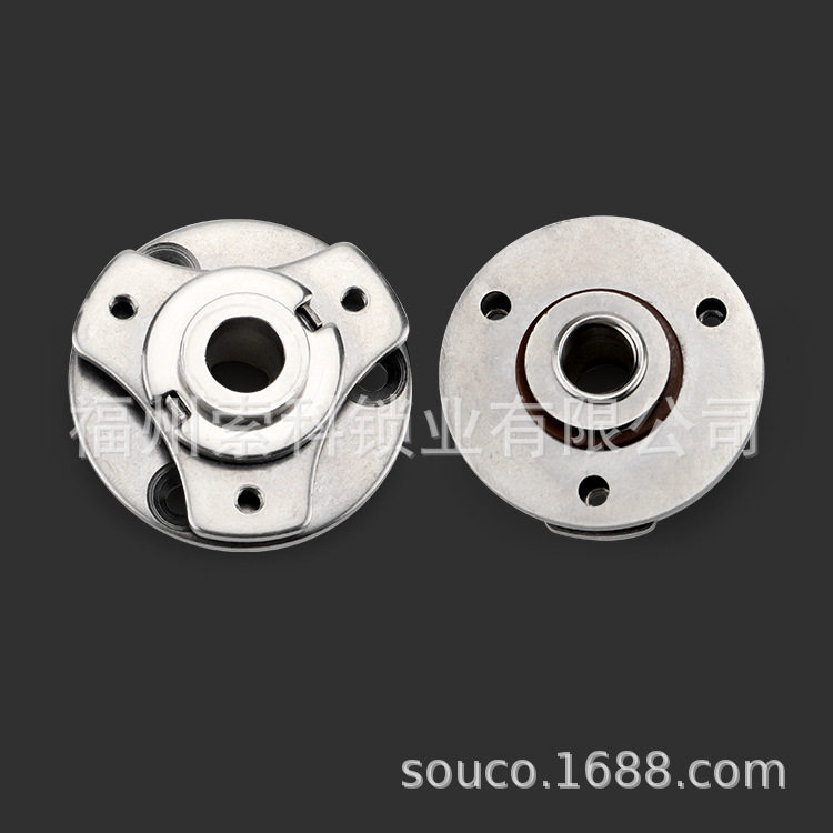 360度任意停转盘带过线孔DP029-2-3圆盘转轴任意停304不锈钢铰链