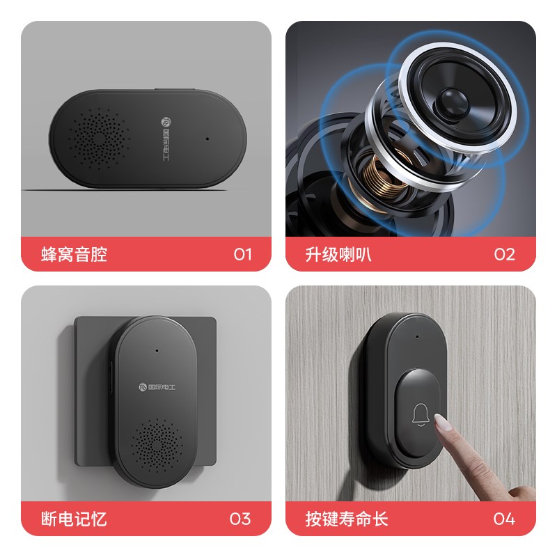 门铃家用无线铃铛电子超远距离遥控大音量蓝牙老式入户防盗门摇控