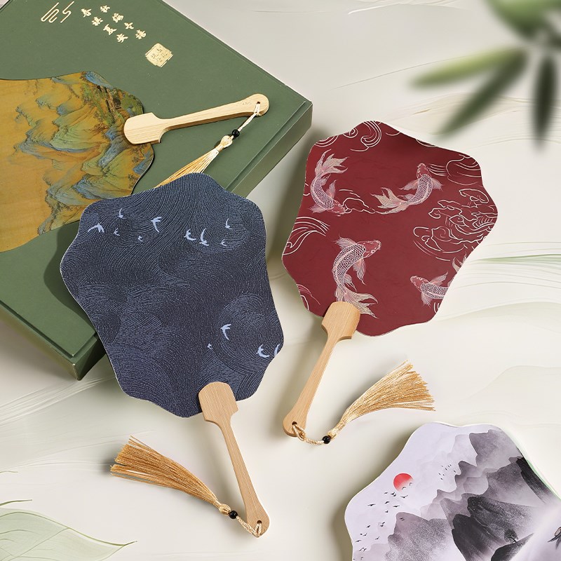 国潮文创商务伴手礼笔记本套装礼盒书签扇子U盘定制全套刻字印log