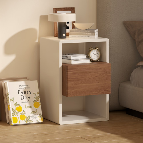 现代简约白色床头柜实木