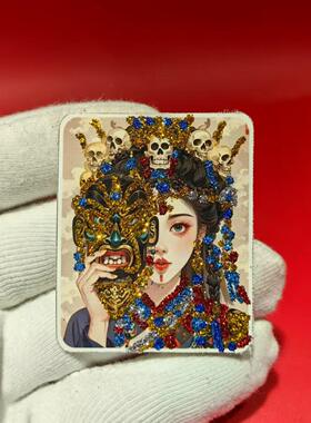 精工唐卡画心默认4*5cm可大小尺寸图案来图制作彩钻矿砂手工描金