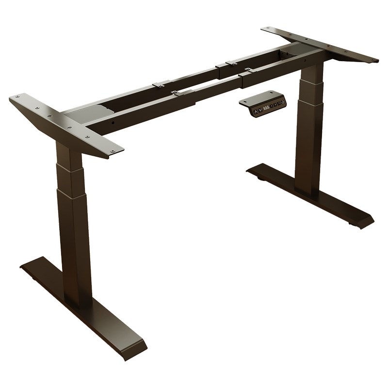 智能电动升降桌腿双电机双横梁办公书桌支架可调节升降桌架桌子腿