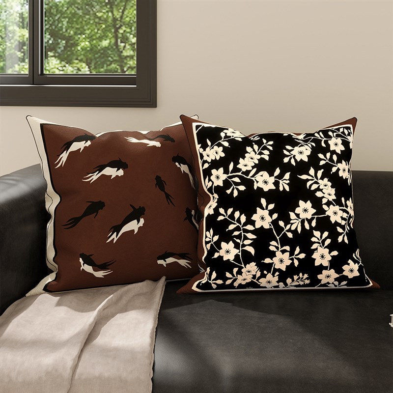 新中式沙发抱枕客厅茶室装饰枕含芯现代轻奢高级感床头靠垫靠枕套