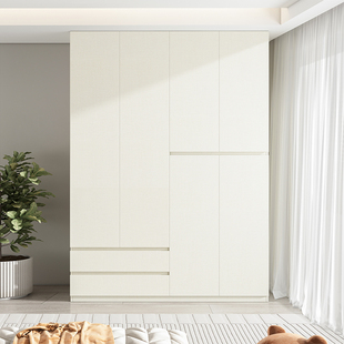 木具格定制免拉手分段式实木欧松板到顶NF级卧室家用大衣橱