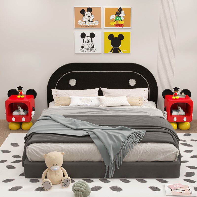 年新款米奇床头柜卧室灯小型台灯一体儿童房替代创意