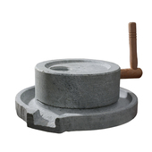 小石磨磨盘天然石头打磨体验手磨豆浆原生态雕刻工艺石雕石磨