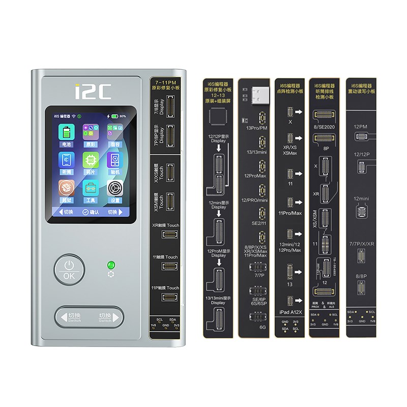 I2C i6S智能编程器12 14原装屏幕原彩电池感光面容点阵修复仪排线