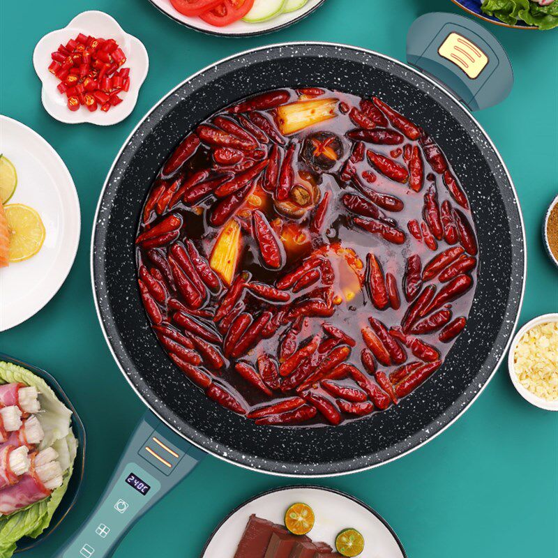 电炒锅大容量智能一体式炒菜爆炒粘锅电煮火锅大功率