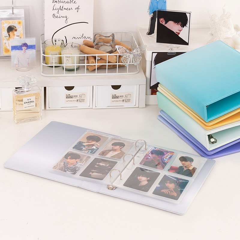 追星收纳家四宫格九宫格卡册紧凑型卡页外壳渐变色小卡收纳册活页