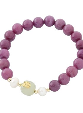 三彩2025新款紫云母手串手链巴洛克淡水珍珠首饰小众轻奢优雅礼物