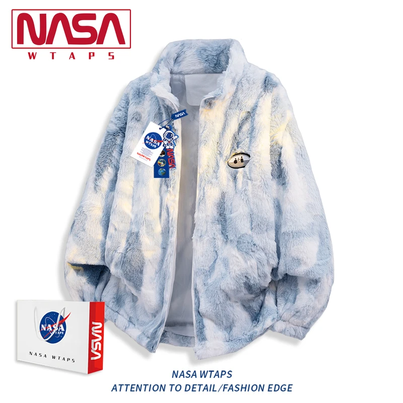 NASA WTAPS美式高级感羊羔绒夹克男款春秋季新款翻领休闲百搭外套