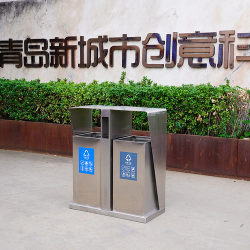 不锈钢垃圾桶 分类垃圾箱 户外垃圾筒 公园街道售楼处环卫果皮箱