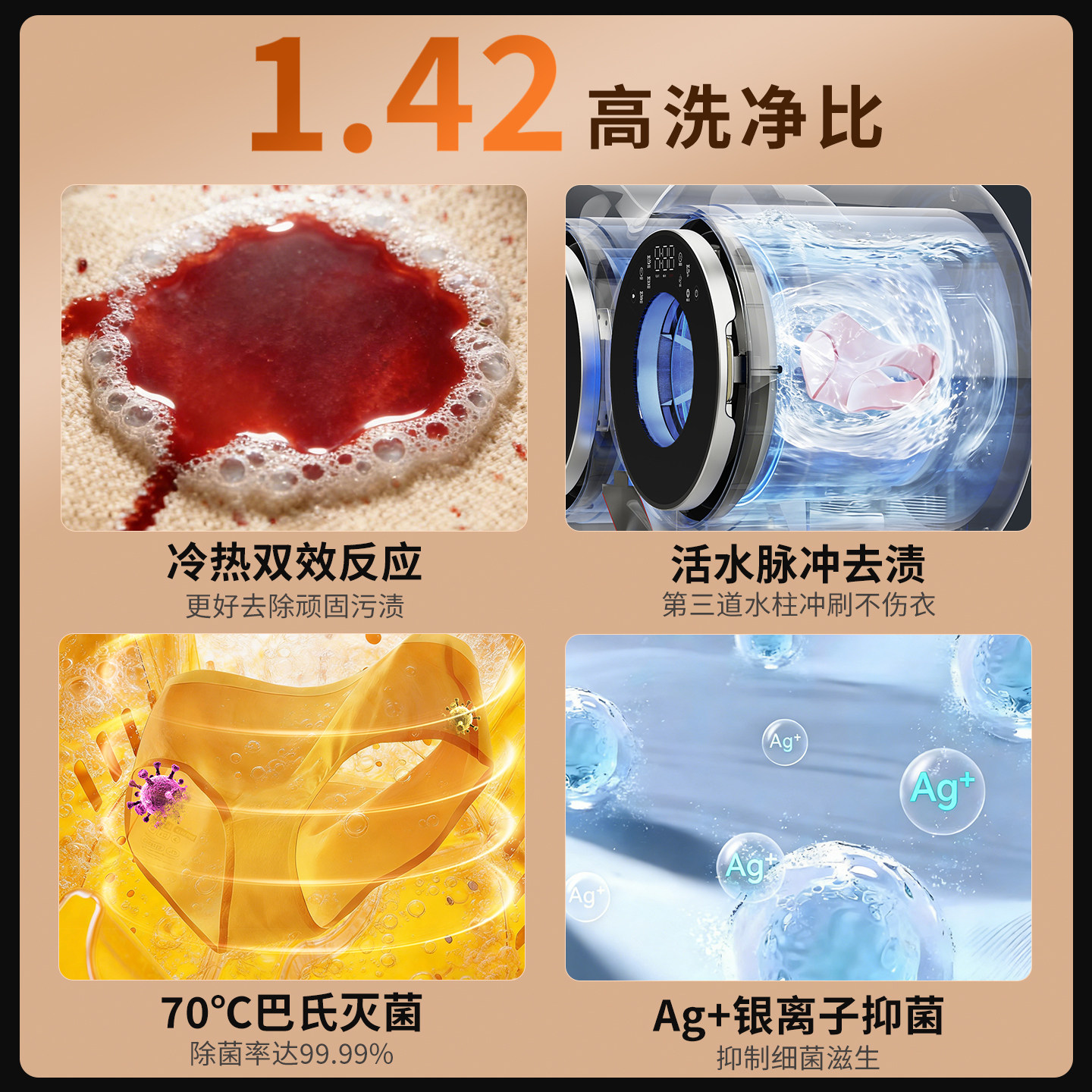 万家能壁挂双舱仓内衣裤洗衣机洗烘一体小型全自动迷你袜子专用机,生活电器,超声波迷你清洗机,淘宝优惠券,粉丝福利购,淘宝优惠卷