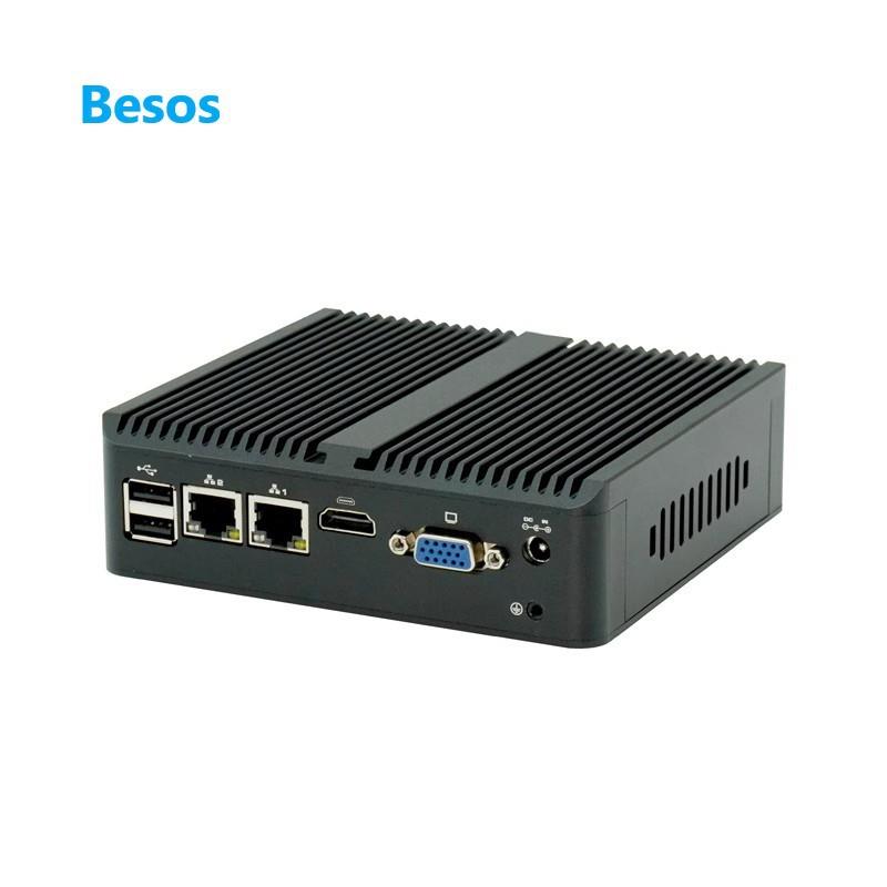 J6412微型迷你电脑J4125小主机MINIPC双网口双串口无风扇工控机