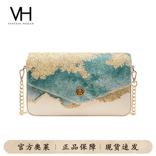 【送礼推荐】VH女包深海信封包高级感链条包国风刺绣单肩包斜挎包