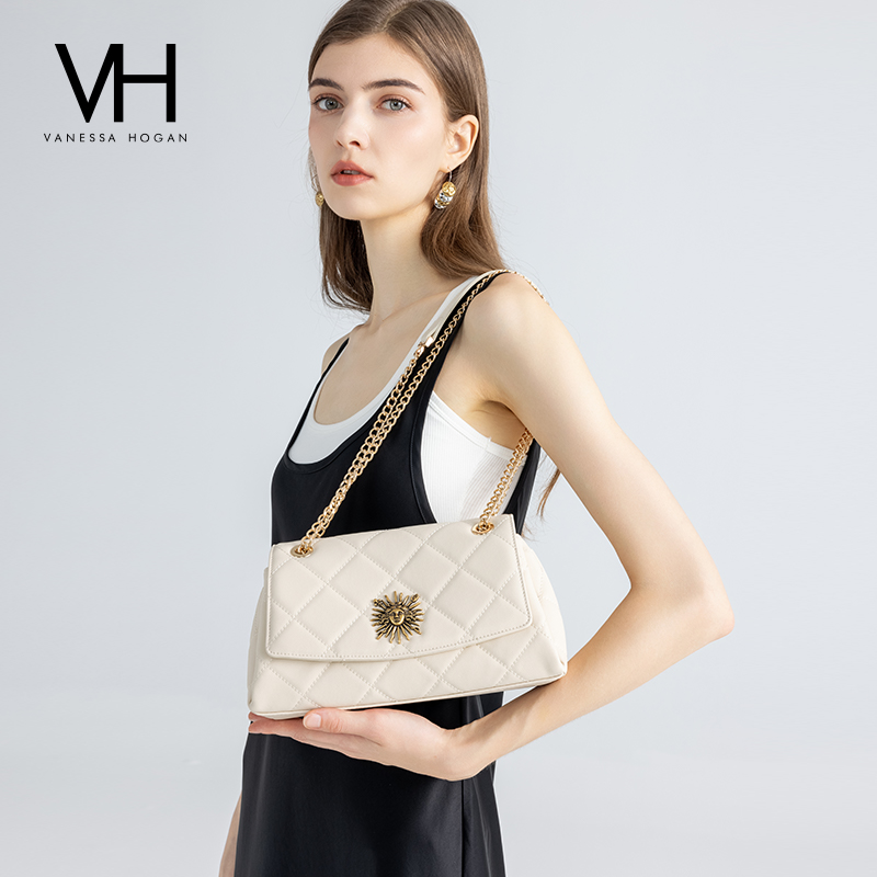 VH女包宛沁斜挎包小香梯形菱格包