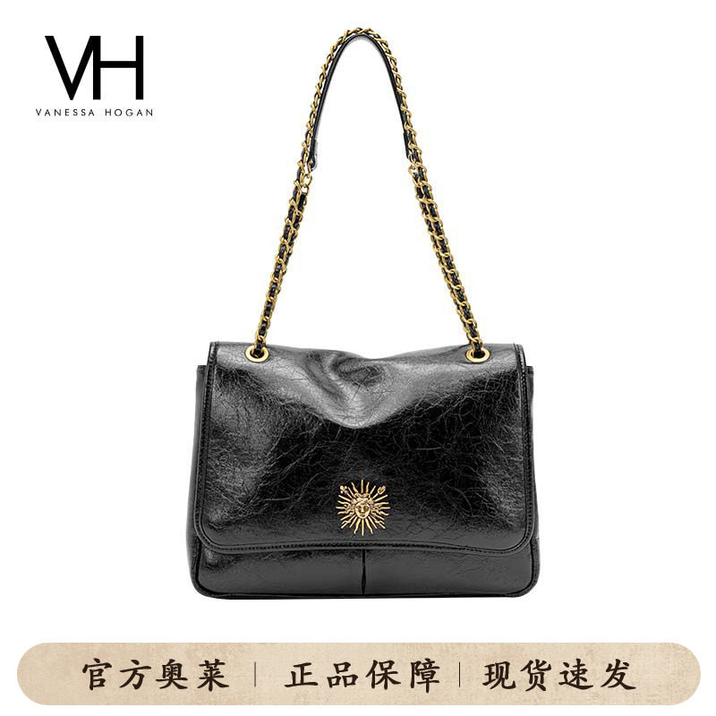 VH女包复古邮差包太阳神单肩包