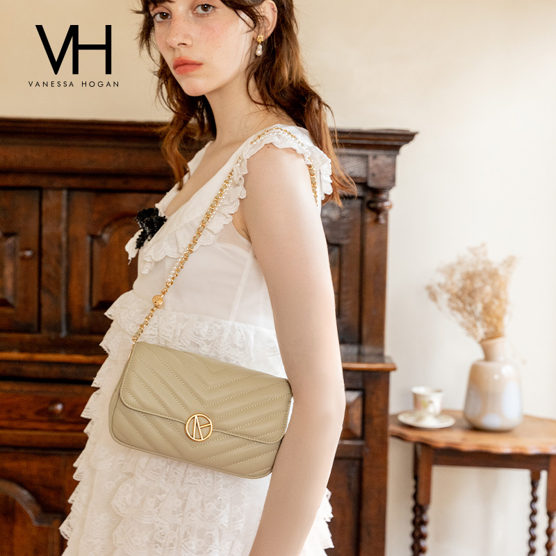 VH女包思慕方包经典百搭菱格小方包菱格链条斜挎小包包