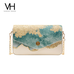 VH女包深海信封包高级感链条包国风刺绣单肩包山茶花新中式斜挎包