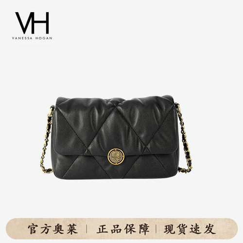 VH女包链条斜跨包柔软牛皮单肩包
