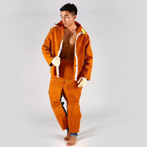 牛皮电焊工作服 围裙焊工青年防护装备防护服 阻燃隔热防烫