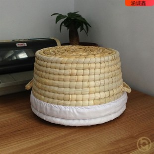 麦秸稻草饭窝草编保温馒头筐家用食品收纳装包子大饼馍头筐饭捂子