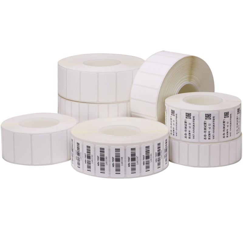 医用试管标签纸-40度热敏冷冻耐低温化验室离心管条码不干胶贴纸