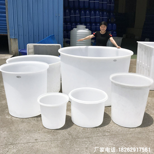 加厚大号塑圆形牛筋料塑料水桶带盖大容量家用储水箱发酵酿酒胶桶