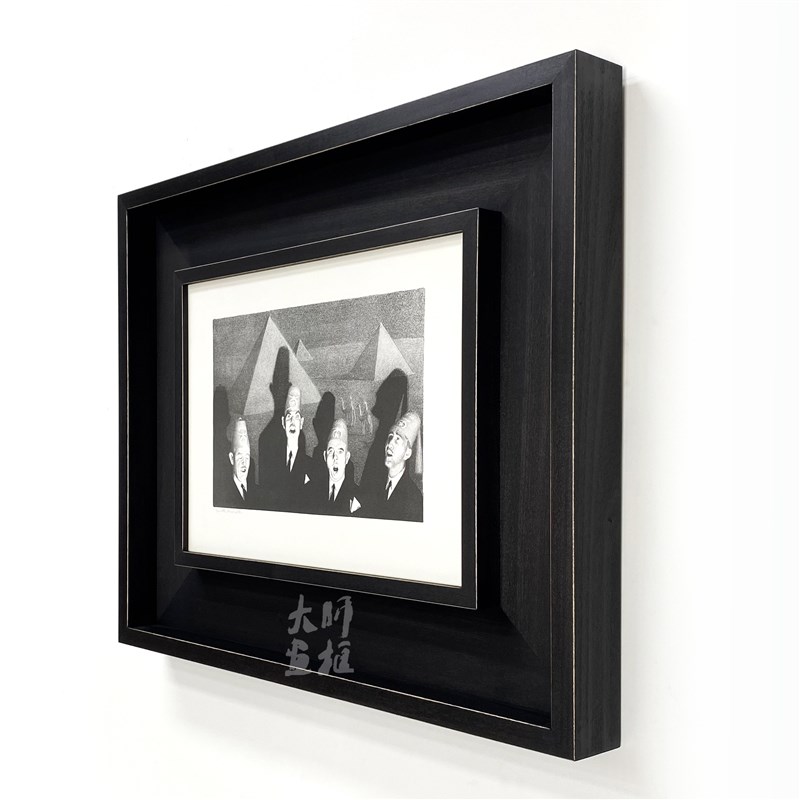 定制黑色画框相框大气全实木油画框外框装裱水彩版画挂墙丝巾