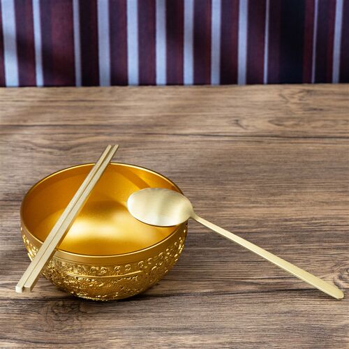 小铜记全黄铜麒麟碗大号供水碗室内餐具饰铜工艺品