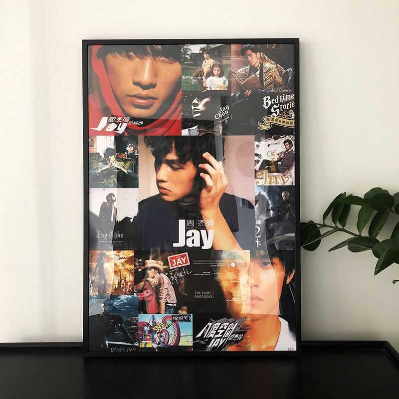 周杰伦挂画JAY专辑明星宿舍音乐餐厅卧室床头装饰画艺术海报壁画图片