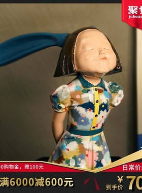 稀奇艺术品向京我看到了幸福调色盘家居装饰现代雕塑设计