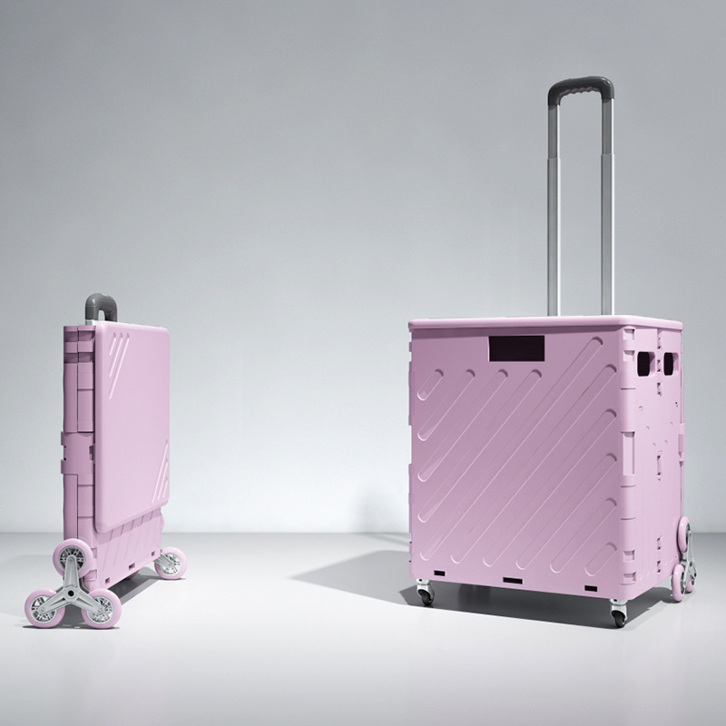 轻便平拉小推车买菜车小拉车取快递折叠购物车爬楼梯家用手拉