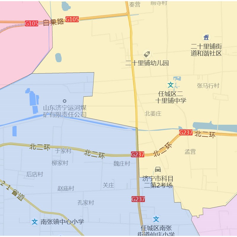 任城区地图1.15济宁市高清折叠家用办公室书房装饰墙贴