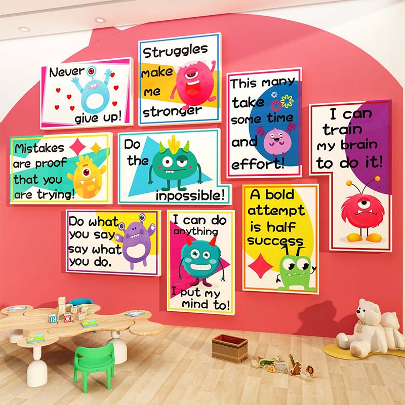 英语角教室墙面装饰布置环创主题幼儿园托管机构形象班级文化贴纸