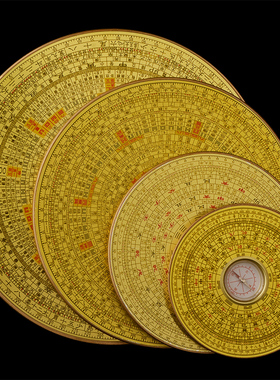 小罗盘带盖迷你袖珍初学入门三元三合综合盘罗经仪罗庚指南针