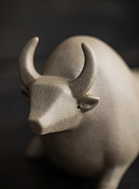 牛摆件创意微景观装饰品盆景假山摆饰鱼缸造景桌面生肖小动物茶宠