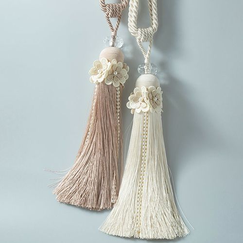 枫丹白露单头大穗挂球吊球设计师窗帘绑带绑绳客厅卧室民宿装饰品