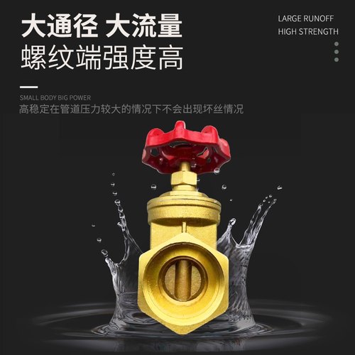 沃茨铜闸分分寸自来水管门家用内螺纹加厚闸dn 2