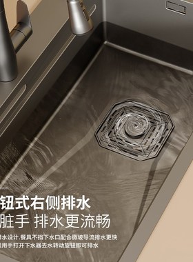 加拿GANA G5多功能水槽大单槽304不锈钢带刀架洗菜盆洗碗池盆中盆