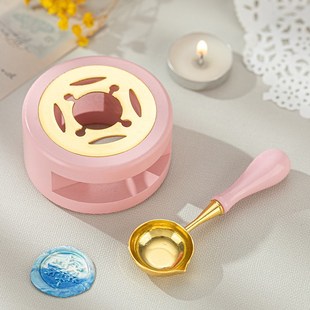 新款火漆熔蜡粒炉装工厂实木欧式复古火漆印章熔炉全