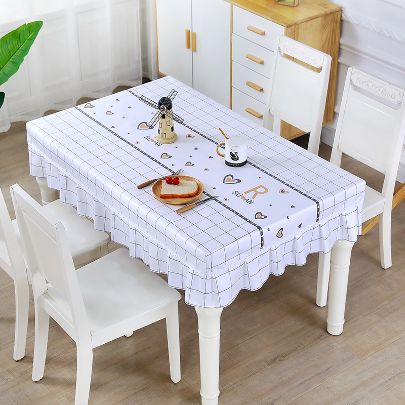 桌布防水防油餐桌罩长方形茶几盖布现代全包免洗防尘罩盖巾