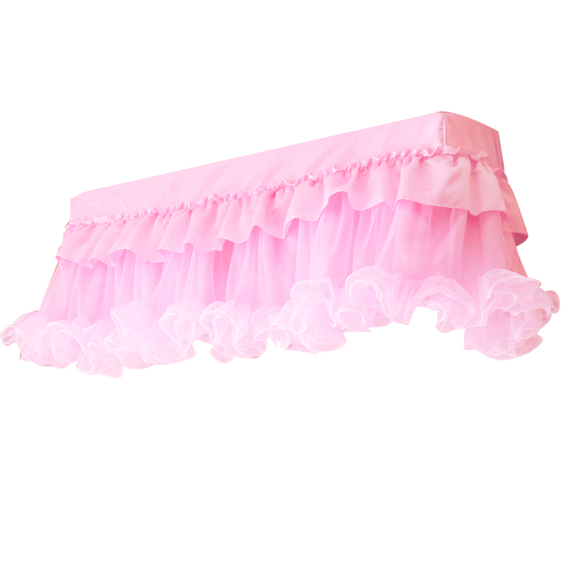 梦幻的城堡粉色缎面公范空调罩挂机空调罩 空调空调防尘罩